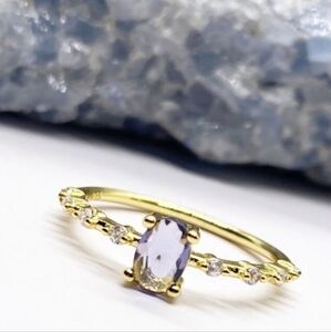 Free People Fairy Dance Lilac Purple Gemstone Ring
